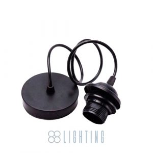 Bộ đui đế đèn thả loại đui vành dùng cho đèn mây tre đan 1 mét