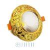 Đèn âm trần COB 10W ba chế độ màu viền mạ vàng hoa văn sang trọng