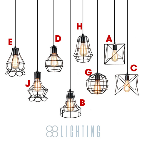 Đèn thả rọ sắt trang trí quán cafe, quán ăn giá rẻ