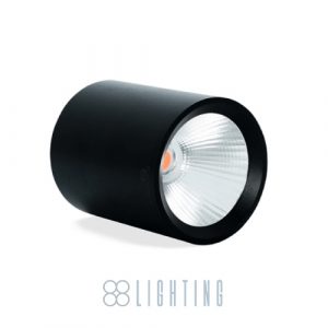 Đèn ống bơ, đèn lon cao 12W vỏ đen ánh sáng trắng, vàng