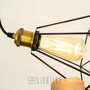 Đèn thả mẫu đèn kim cương đơn giản đui đồng cực chất