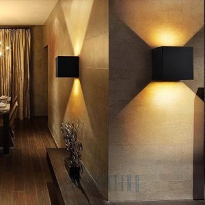 Mẫu đèn ốp tường ngoài trời hắt tường trang trí